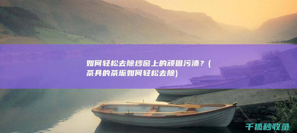 如何轻松去除纱窗上的顽固污渍？ (茶具的茶垢如何轻松去除)