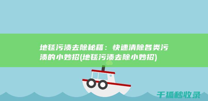 地毯污渍去除秘籍：快速清除各类污渍的小妙招 (地毯污渍去除小妙招)
