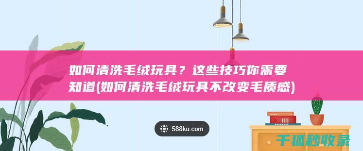 如何清洗毛绒玩具？这些技巧你需要知道 (如何清洗毛绒玩具不改变毛质感)