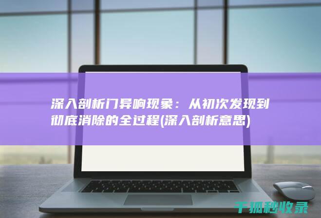 深入剖析门异响现象：从初次发现到彻底消除的全过程 (深入剖析意思)