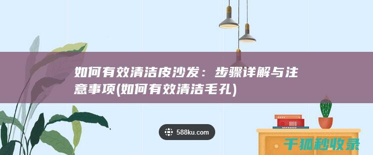 如何有效清洁皮沙发：步骤详解与注意事项 (如何有效清洁毛孔)