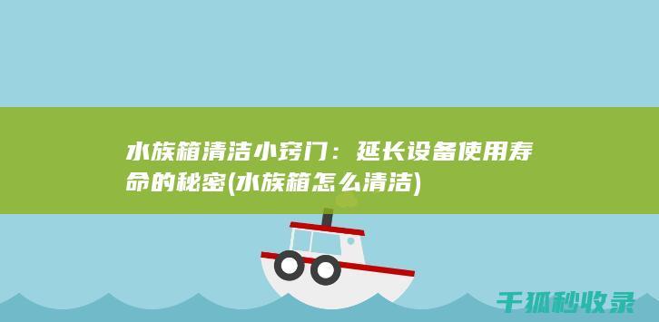 水族箱清洁小窍门：延长设备使用寿命的秘密 (水族箱怎么清洁)